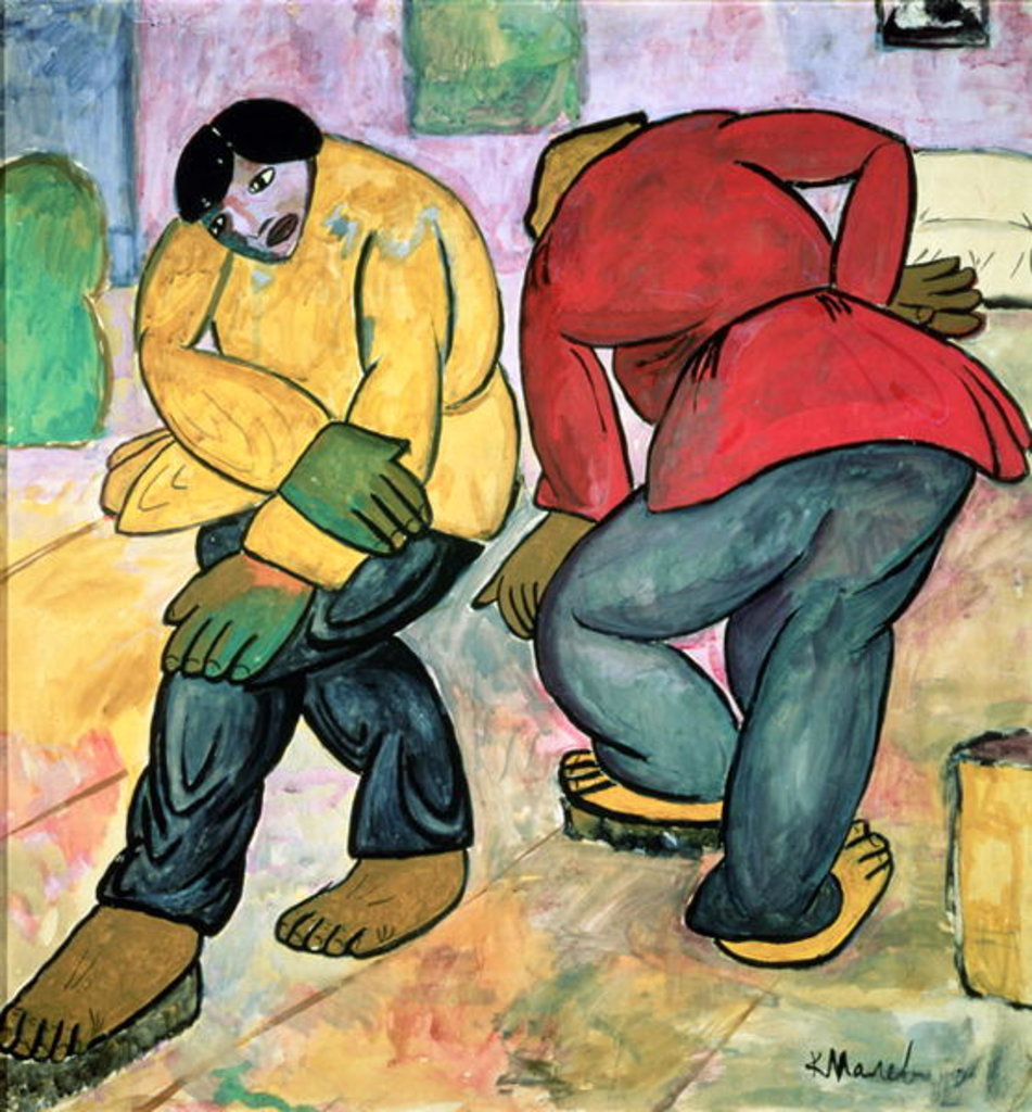 Detail of The Floor Polishers, 1911 by Kazimir Severinovich Malevich