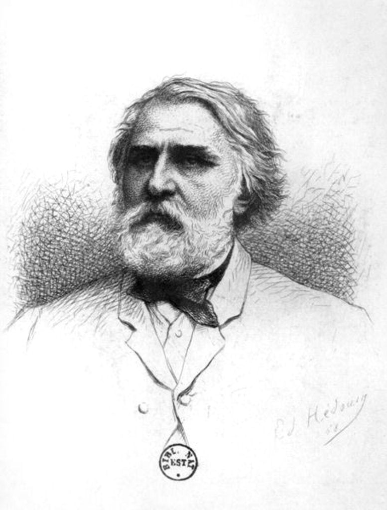 Detail of Portrait of Ivan Turgenev by Pierre Edmond Alexandre Hedouin