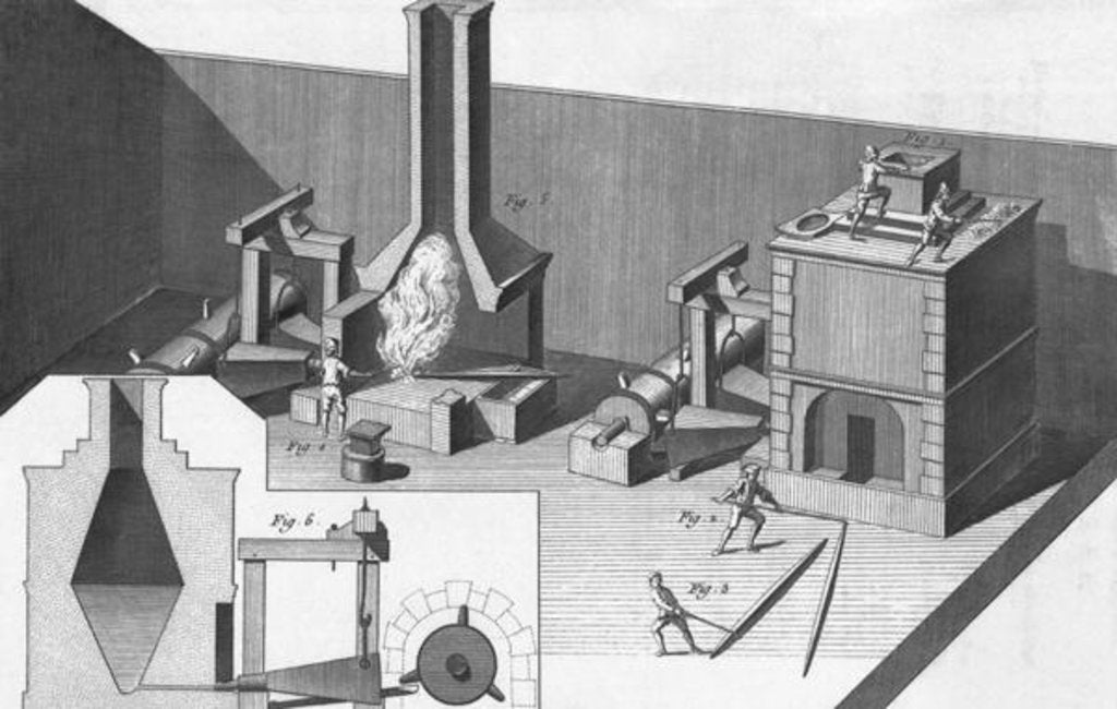 Detail of Tin workshop by Louis-Jacques Goussier