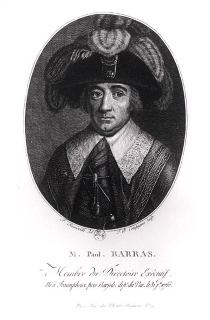 Detail of Paul Francois Jean Nicolas Vicomte de Barras by Francois Bonneville