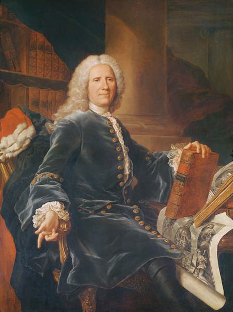 Detail of François Gigot de Lapeyronie by Hyacinthe Francois Rigaud