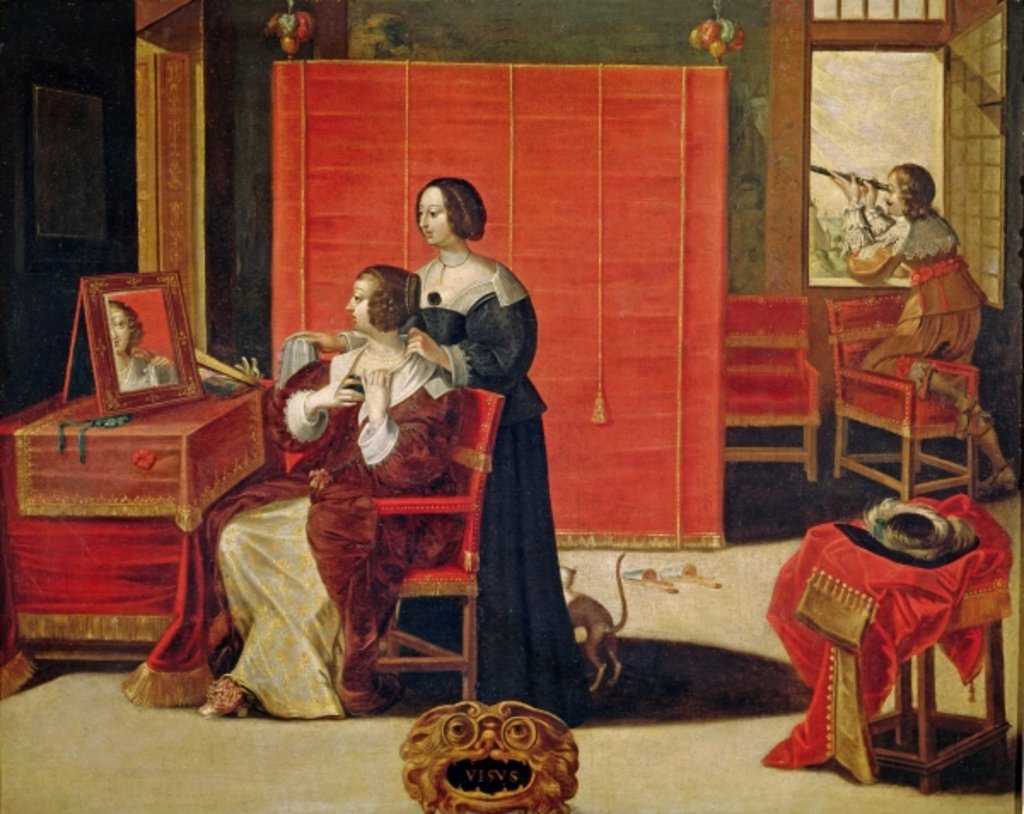 Detail of The Five Senses - Sight by Abraham Bosse