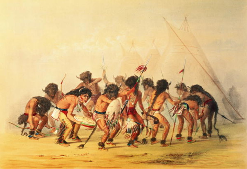 Detail of Buffalo Dance, c.1832 by George Catlin