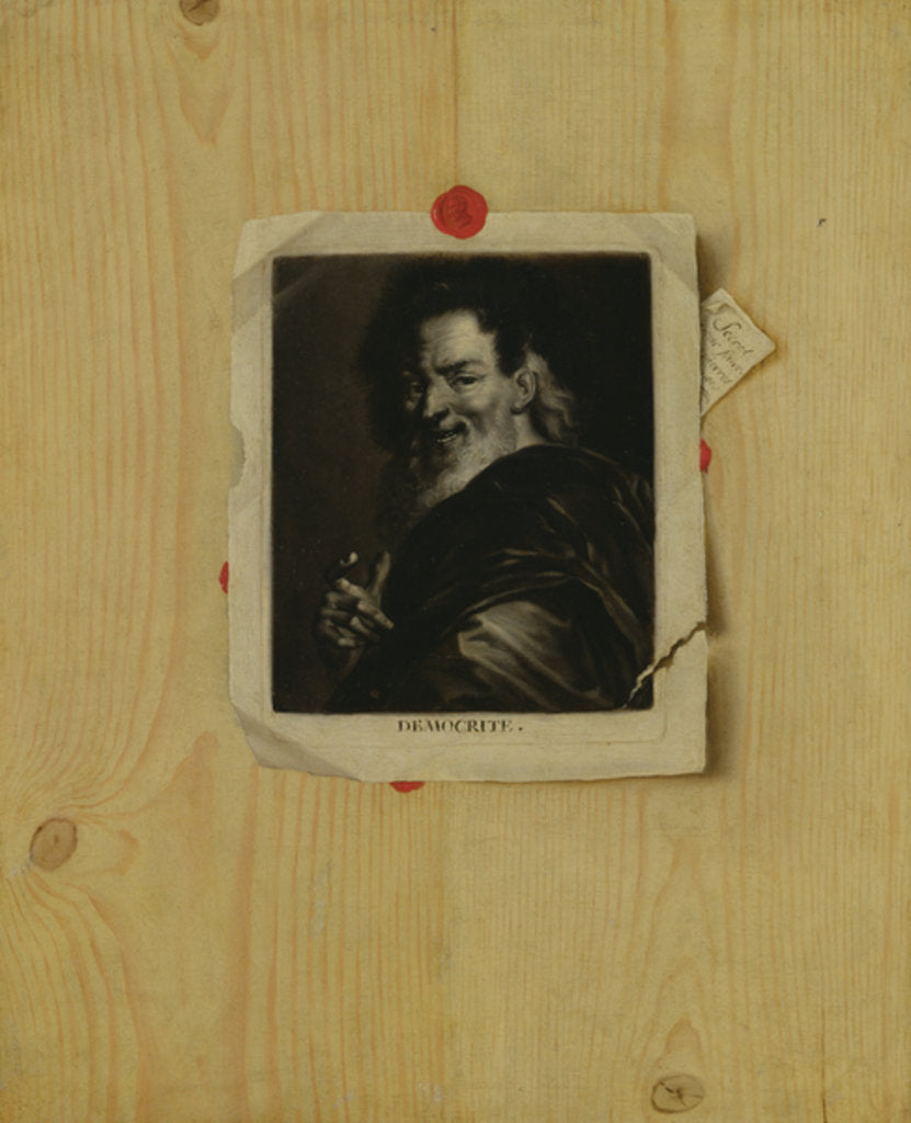 Detail of Trompe l'Oeil, Democritus by Gaspard or Gabriel Gresely