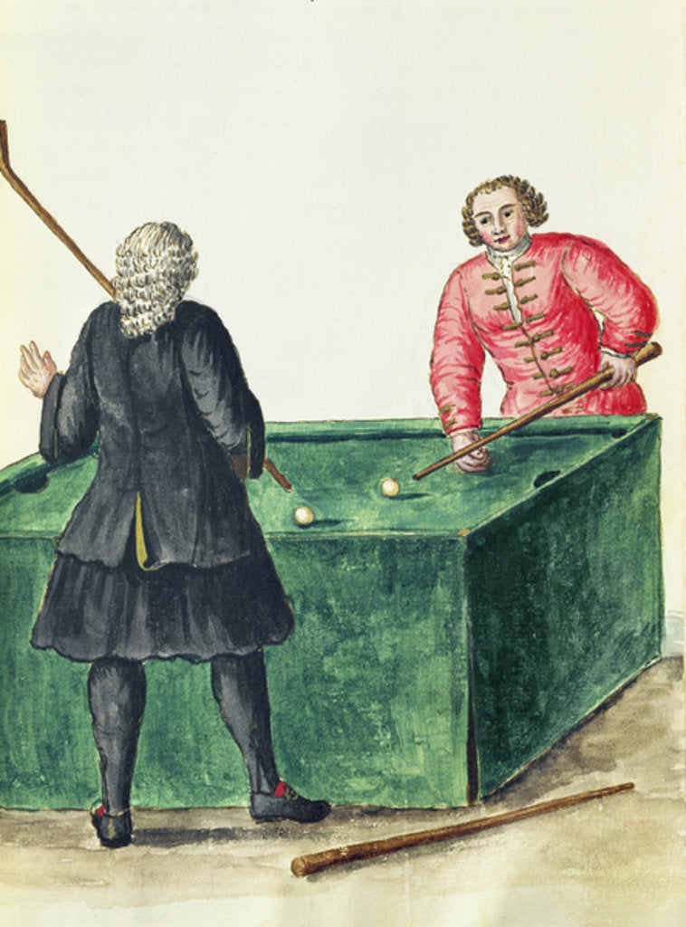 Detail of Two Venetian Noblemen Playing Billiards by Jan van Grevenbroeck