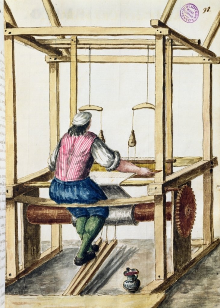 Detail of A Venetian Weaver by Jan van Grevenbroeck