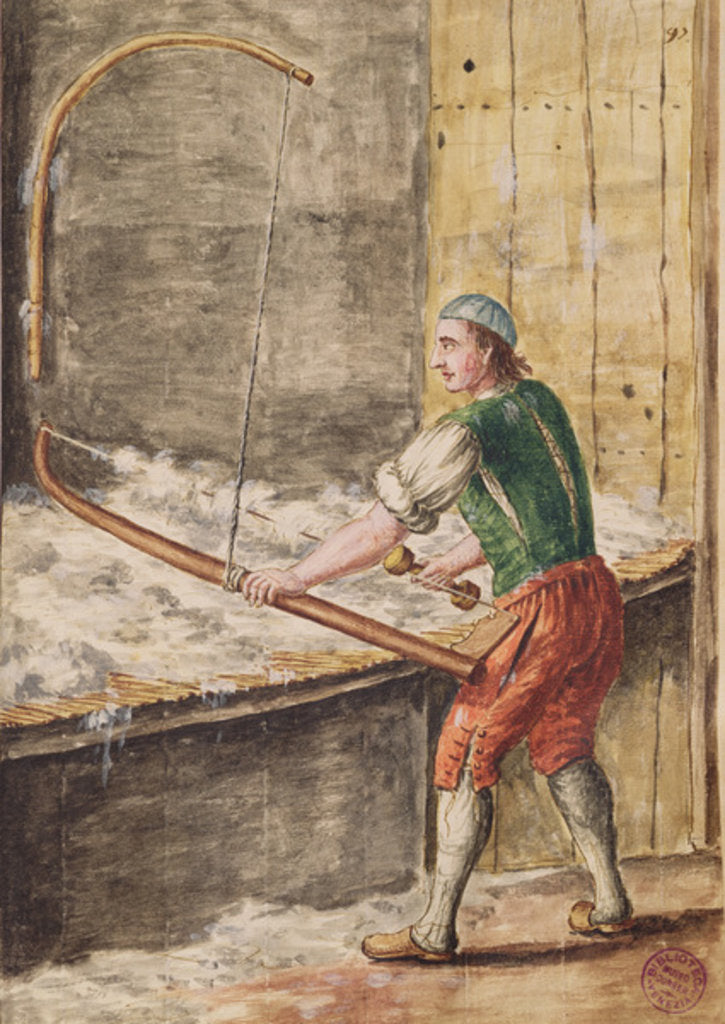 Detail of Spinning Cotton by Jan van Grevenbroeck