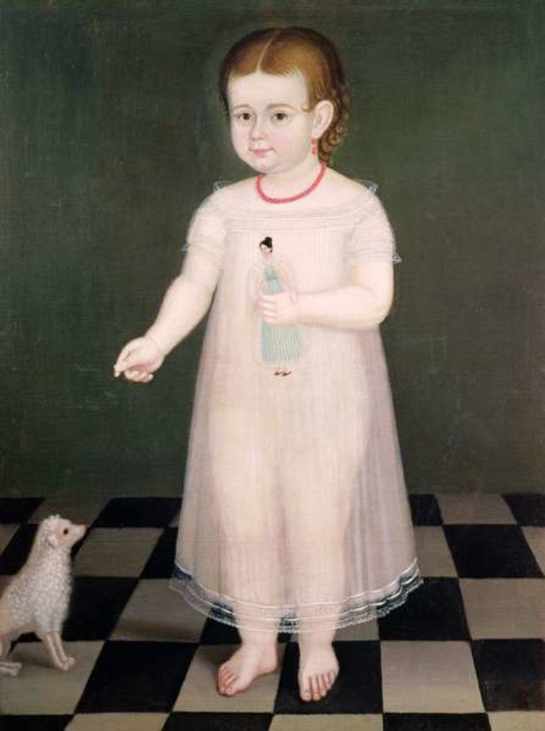 Detail of Young Girl with a Doll, 1838 by Jose Maria Estrada