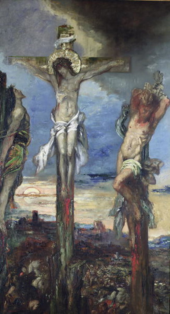 Detail of Christ between the Two Thieves, c.1870 by Gustave Moreau