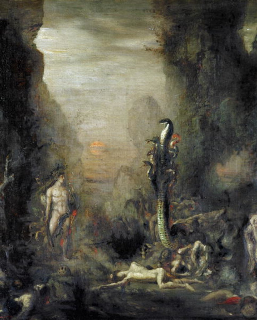 Detail of Hercules and the Lernaean Hydra, after Gustave Moreau, c.1876 by Narcisse Berchere