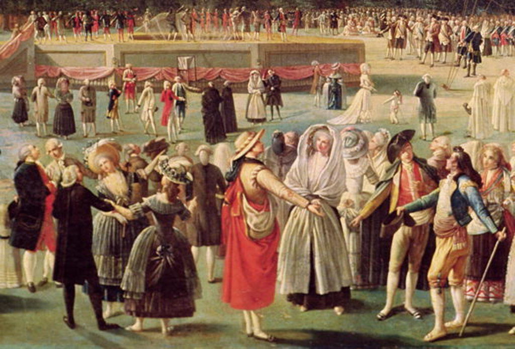 Detail of The Ascent of the Montgolfier Balloon at Aranjuez, c.1764 by Antonio Carnicero