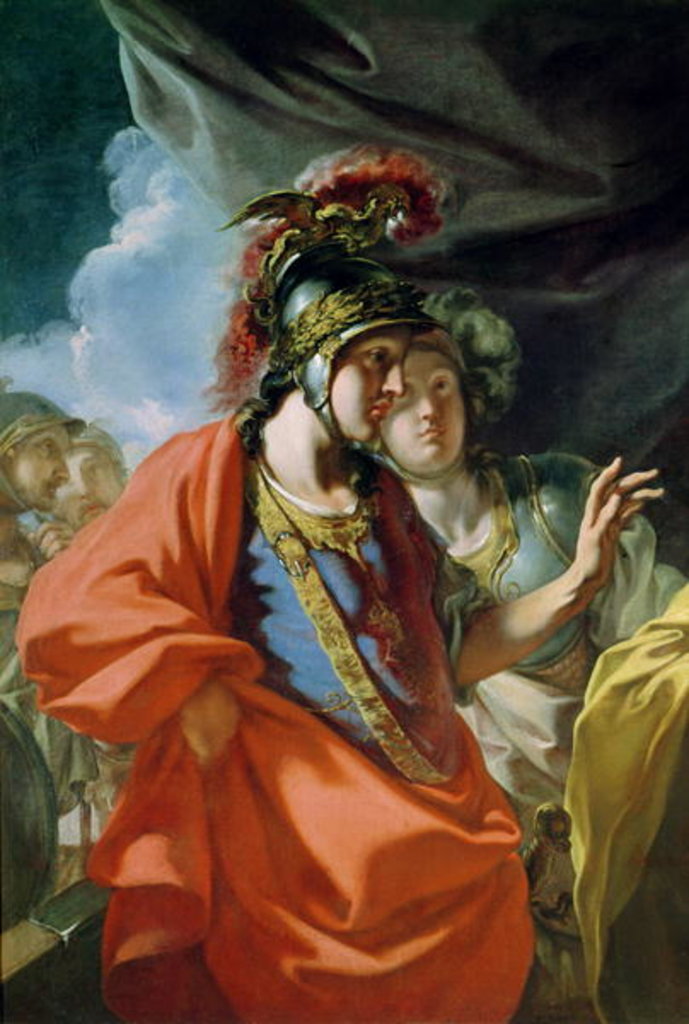 Detail of The Clemency of Alexander the Great in front of the Family of Darius III by Giovanni Antonio Pellegrini