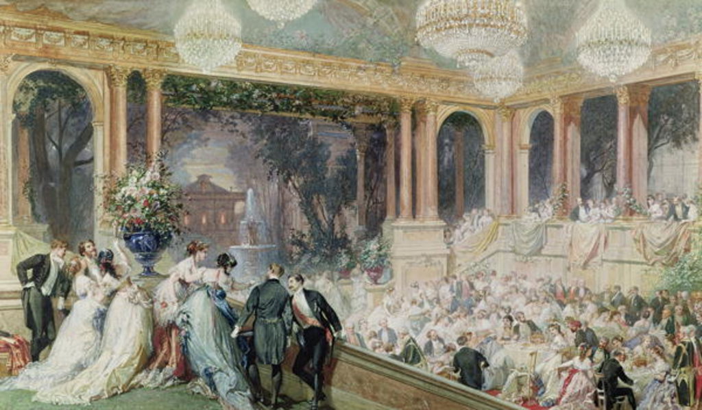 Detail of Dinner at the Tuileries, 1867 by Henri Baron