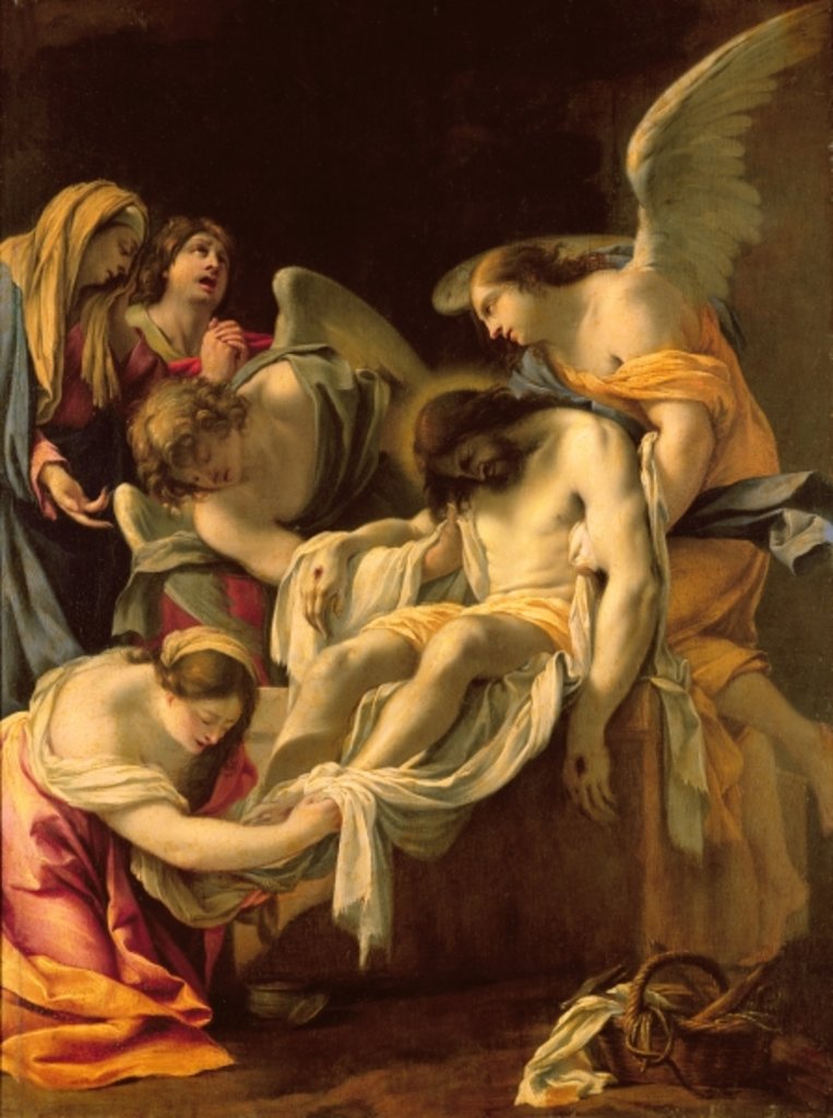Detail of The Entombment by Simon Vouet