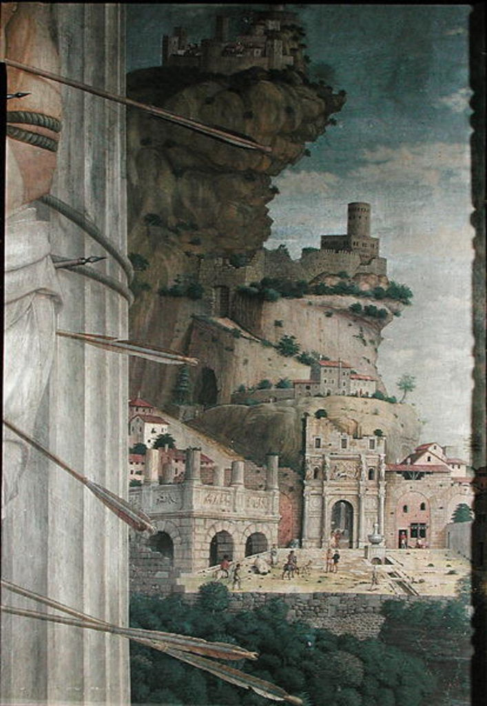Detail of St. Sebastian by Andrea Mantegna