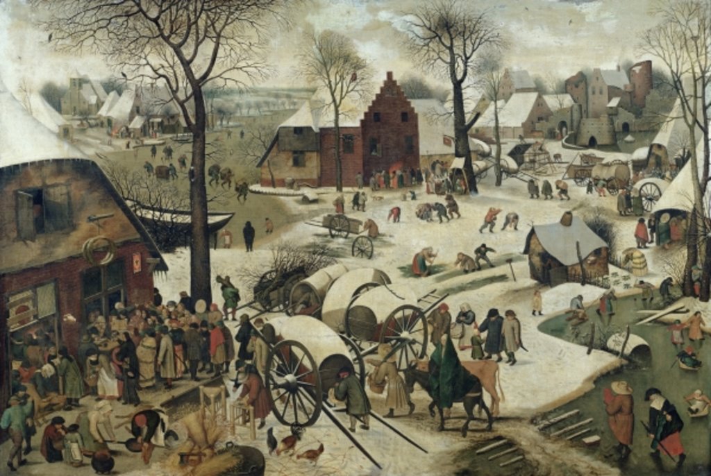 Detail of The Census at Bethlehem by Pieter The Elder Brueghel