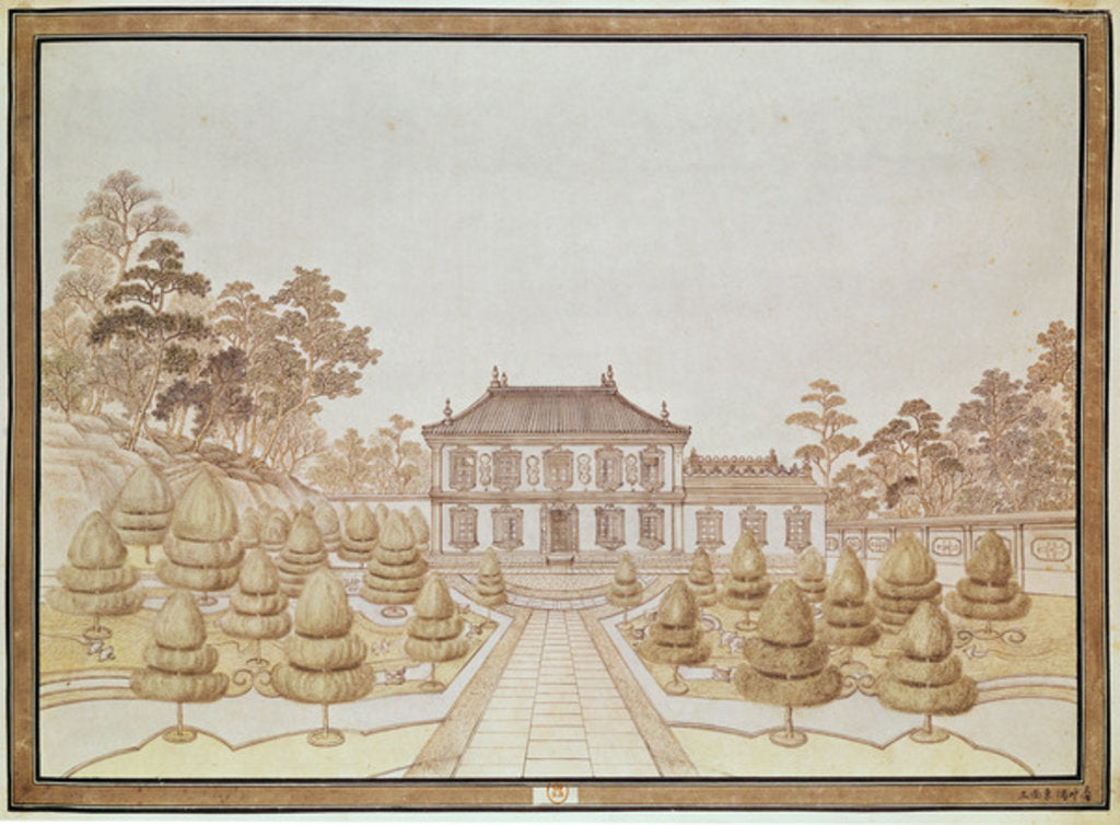 Detail of One of the 36 Palaces of the Emperor at Yuen Ming Yuen, built by Benoit in 1750 by French School