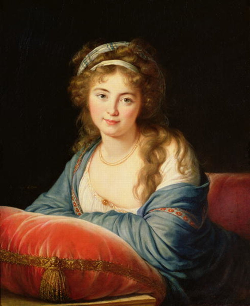 Detail of The Countess Catherine Vassilievna Skavronskaia 1796 by Elisabeth Louise Vigee-Lebrun