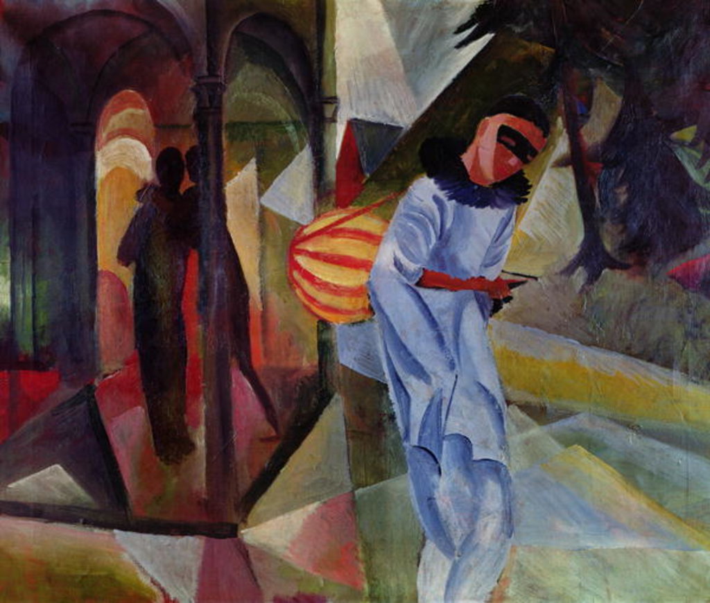 Detail of Pierrot, 1913 by August Macke