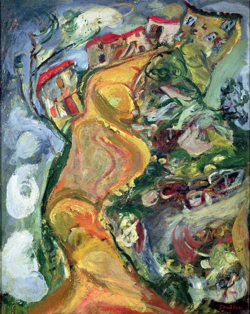 Detail of The Road to Cagnes, 1924 by Chaim Soutine