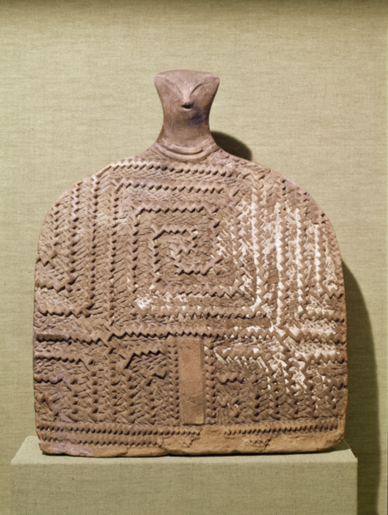 Detail of Large masculine figurine by Prehistoric Prehistoric