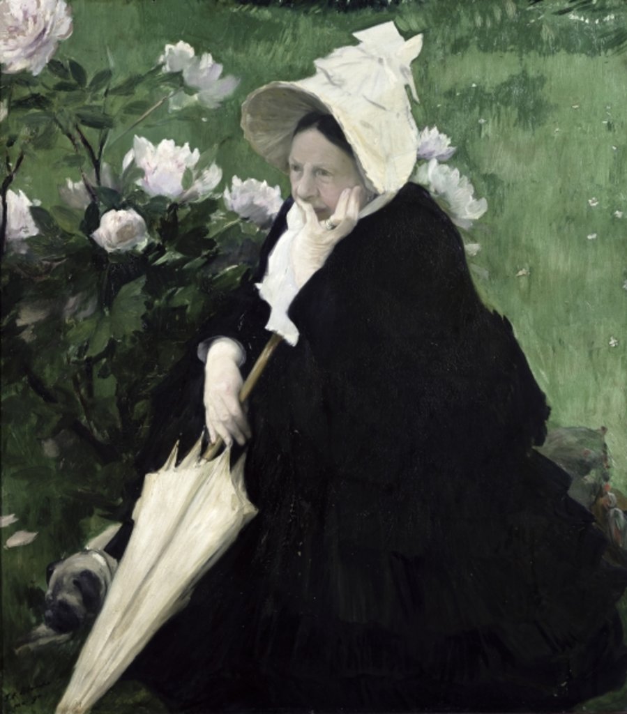 Detail of Portrait of the Artist's Mother, 1890 by Jacques-Emile Blanche