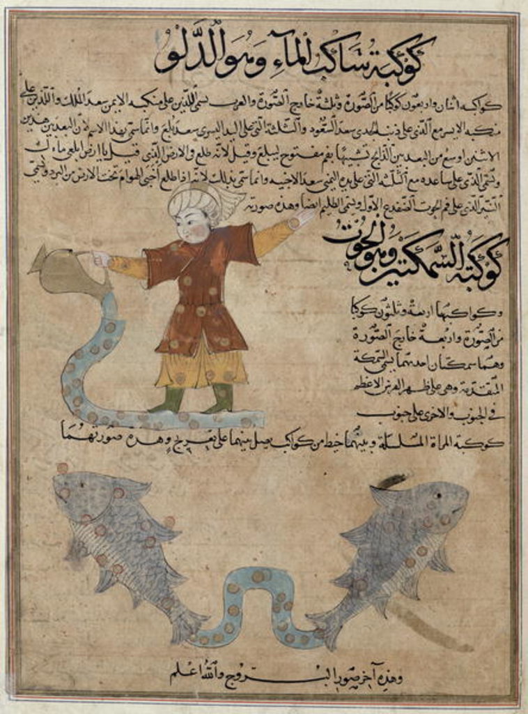 Detail of Aquarius and Pisces by Islamic School