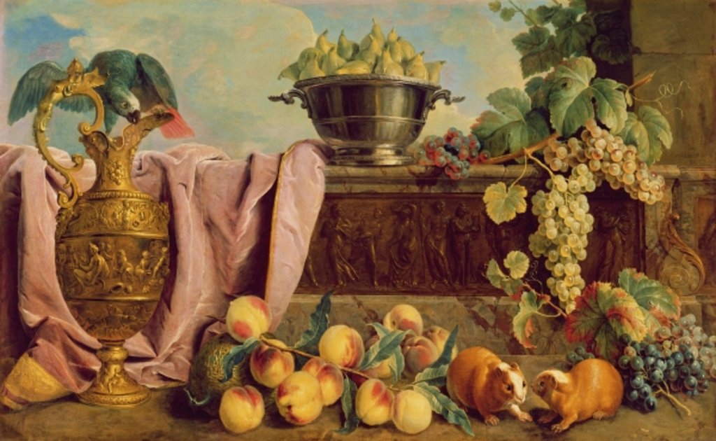 Detail of Still Life with a Jug, 1734 by Alexandre-Francois Desportes