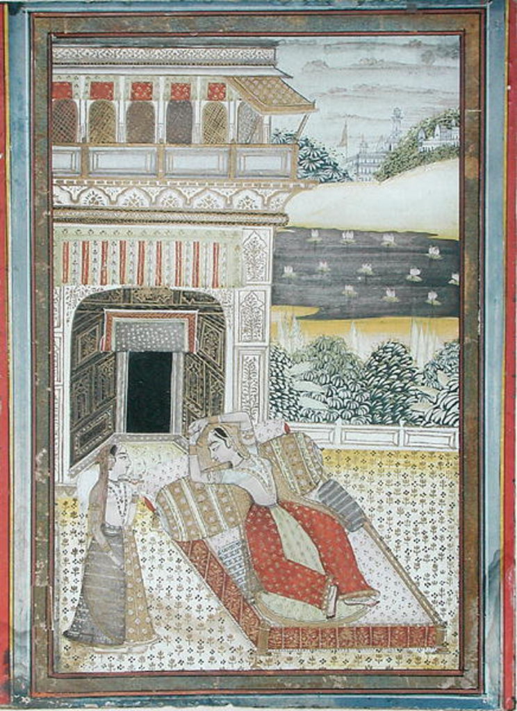 Detail of The Abandoned Rani by Indian School