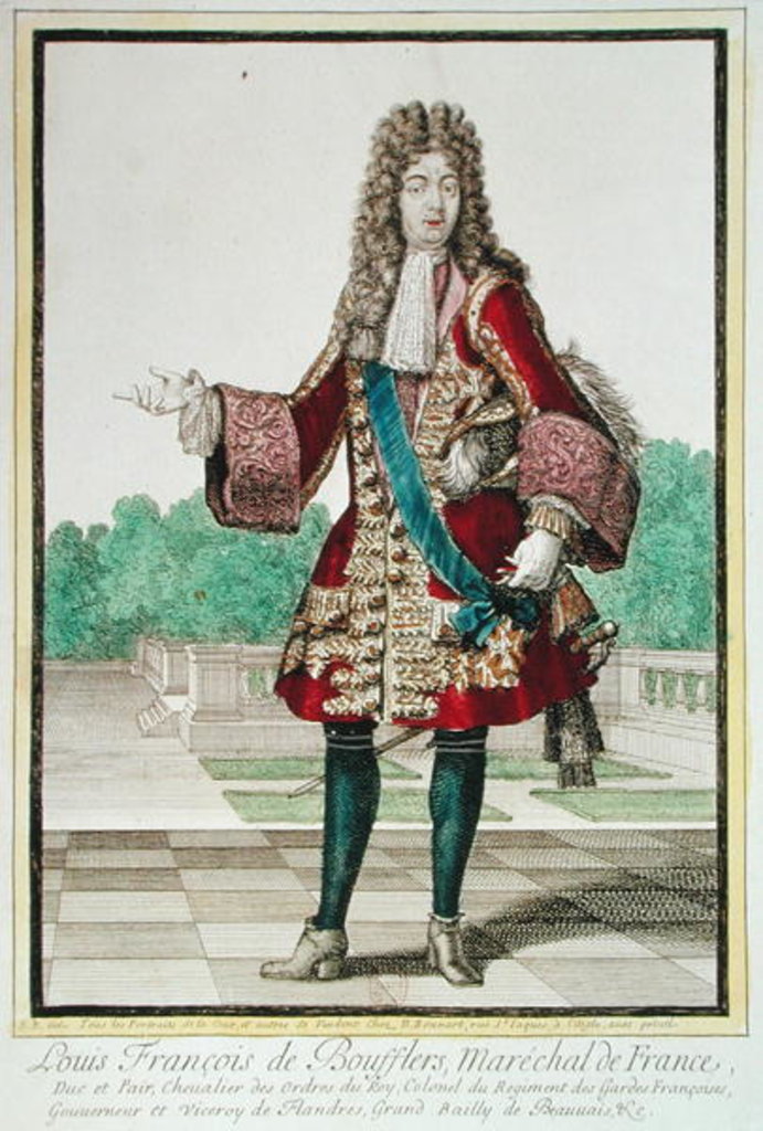 Detail of Marshal Louis Francois de Boufflers by Robert Bonnart