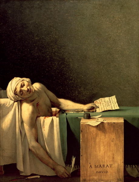 Detail of The Death of Marat, 1793 by Jacques Louis David