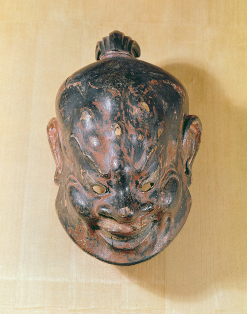 Detail of Gigaku mask, Nara Period by School Japanese