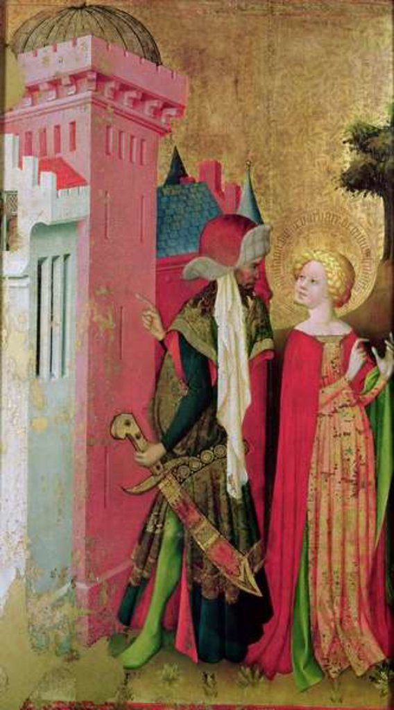 Detail of St. Barbara Locked in a Tower by her Father by Francke Master