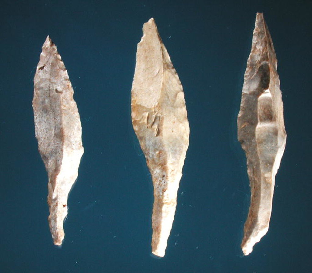 Detail of Three arrow heads by Prehistoric Prehistoric
