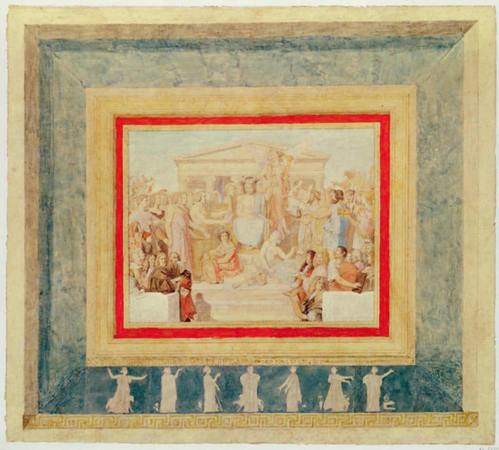 Detail of The Apotheosis of Homer by Jean Auguste Dominique Ingres