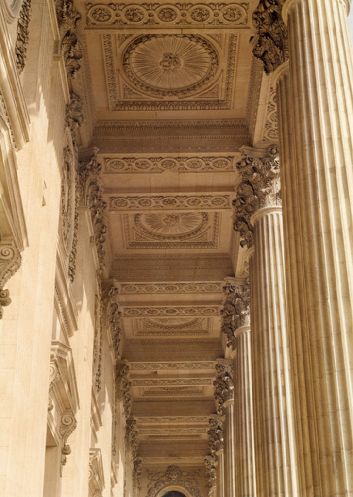 Detail of View of the ceiling of the colonnade of the Louvre by Claude Perrault