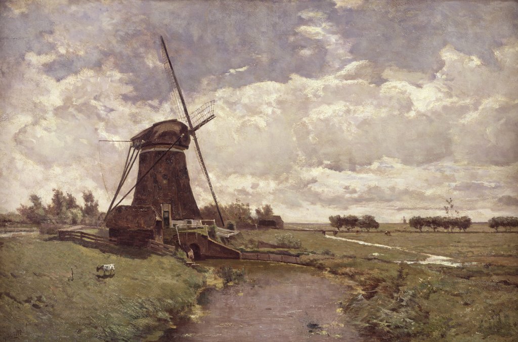 Detail of Windmill at Leidschendam by Paul Joseph Constantin Gabriel