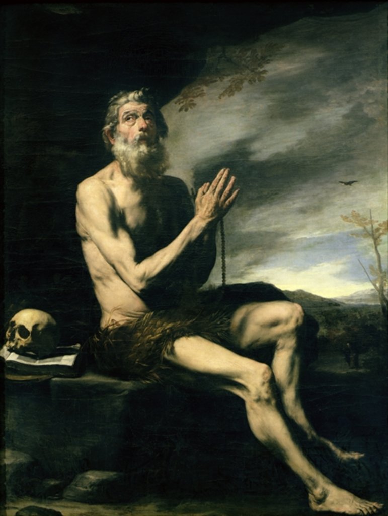 Detail of St. Paul the Hermit by Jusepe de Ribera
