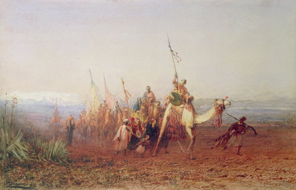 Detail of A Caravan on the Way to Cairo by Felix Ziem
