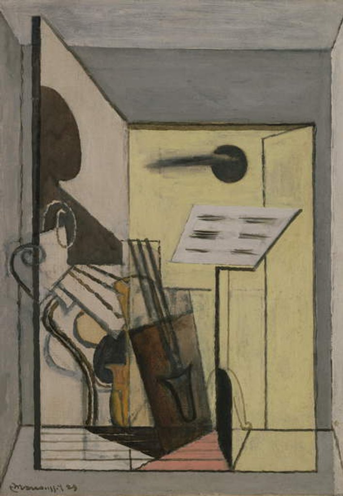 Detail of The Score Sheet, 1929 by Louis Marcoussis
