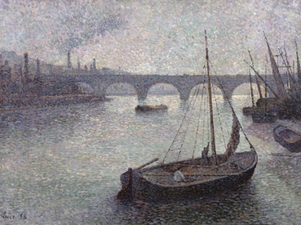 Detail of View of the Thames, 1893 by Maximilien Luce