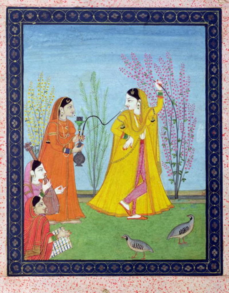 Detail of The Beginning of Spring, from Chamba, Himachal Pradesh, c.1800 by School Pahari
