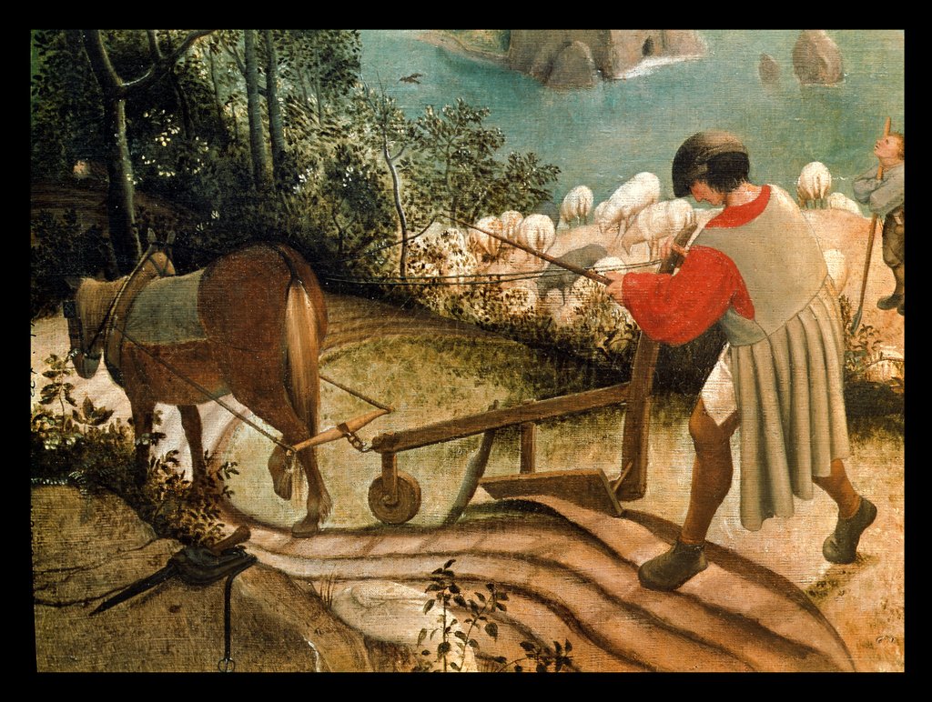 Detail of Landscape with the Fall of Icarus by Pieter the Elder Bruegel