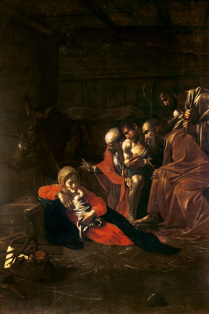 Detail of Adoration of the Shepherds by Michelangelo Merisi da Caravaggio