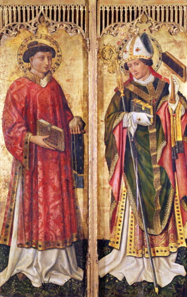 Detail of St. Stephen and St. Blaise by Swiss School