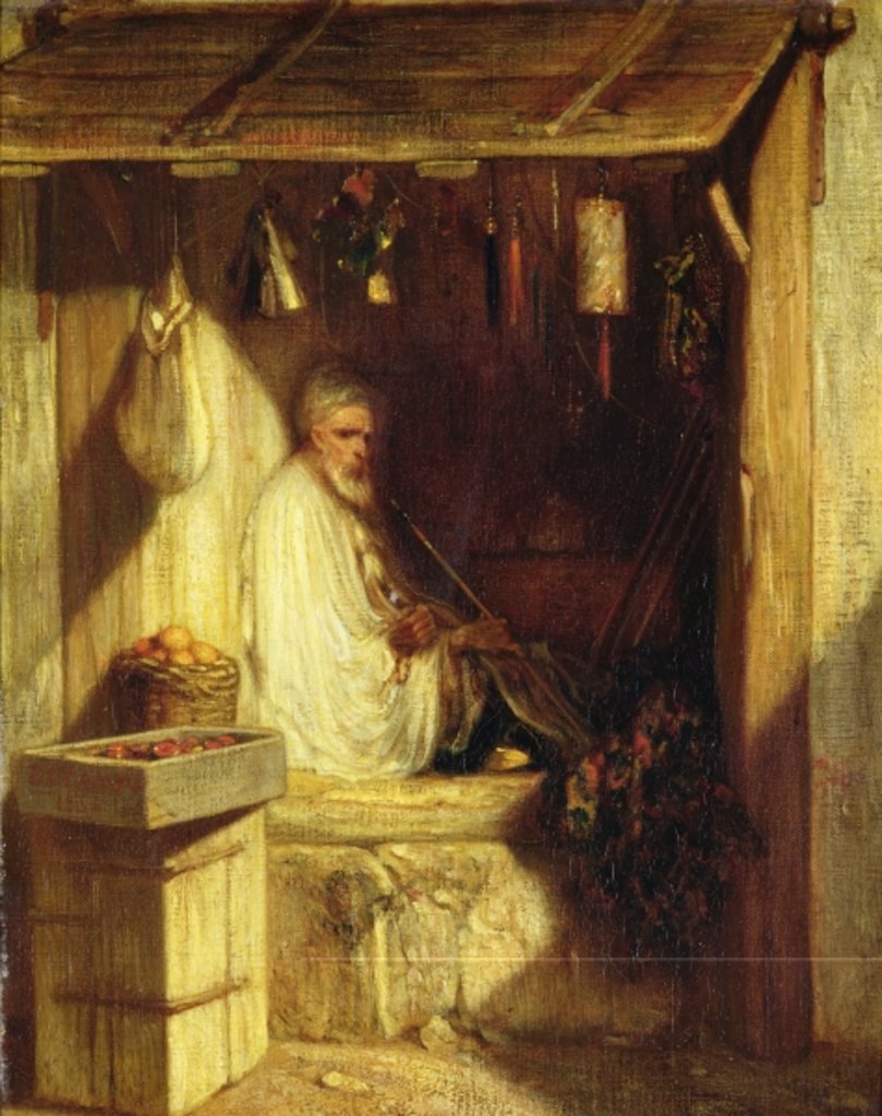 Detail of Turkish Merchant Smoking in his Shop, 1844 by Alexandre Gabriel Decamps