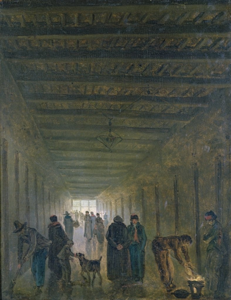 Detail of Corridor of the Saint-Lazare Prison in 1793 by Hubert Robert
