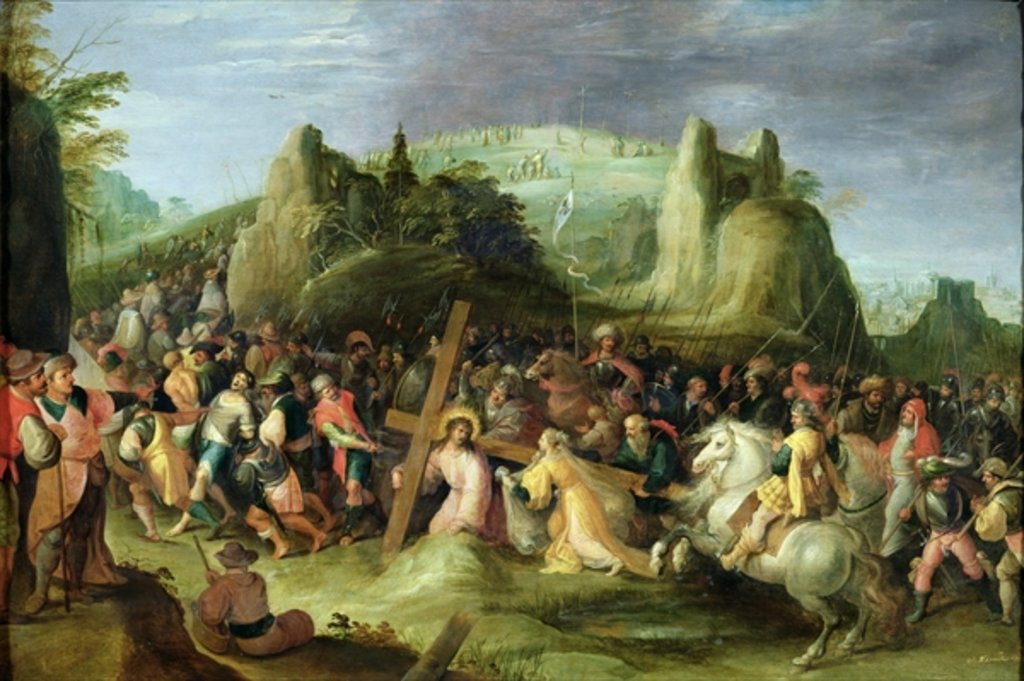 Detail of Christ on the Road to Calvary by Frans II the Younger Francken