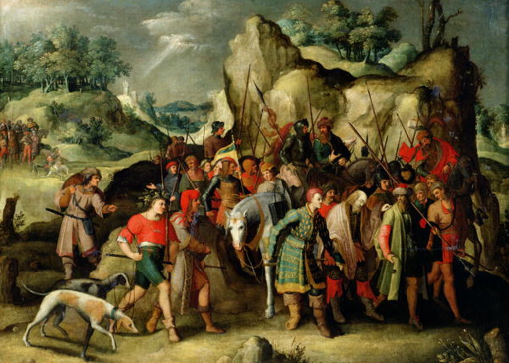 Detail of St. Paul Led to Damascus After his Conversion by Pieter the Younger Brueghel