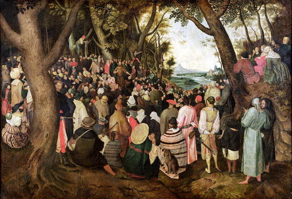 Detail of The Sermon of St. John the Baptist by Pieter the Younger Brueghel